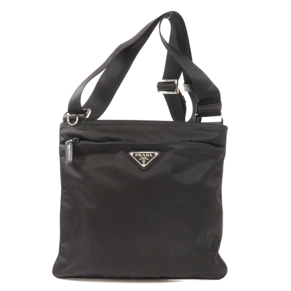 Prada Logo Plate Black Shoulder Crossbody Bag - Picture 11 of 11